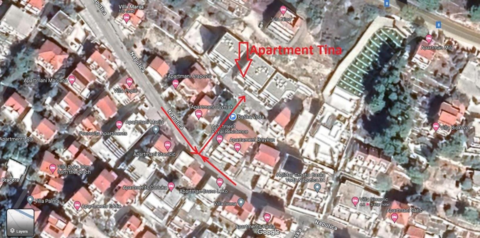 Apartment Tina Baška Voda Eksteriør bilde